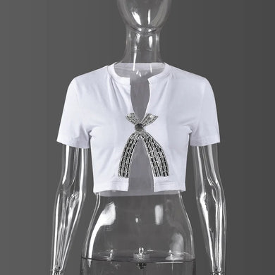 BLING BOW CROP TOP