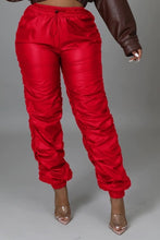Load image into Gallery viewer, LEATHER SCRUNCHED JOGGERS (2COLORS)