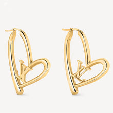Load image into Gallery viewer, HEART LV HOOPS