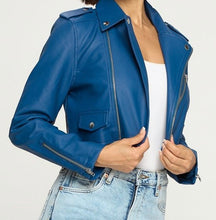 Load image into Gallery viewer, YESI BIKER CROP JACKET (3COLORS)